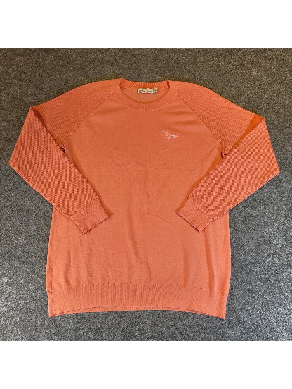 Peter Millar Women's Peach Coral Long Sleeve Crewneck Sweater Size M